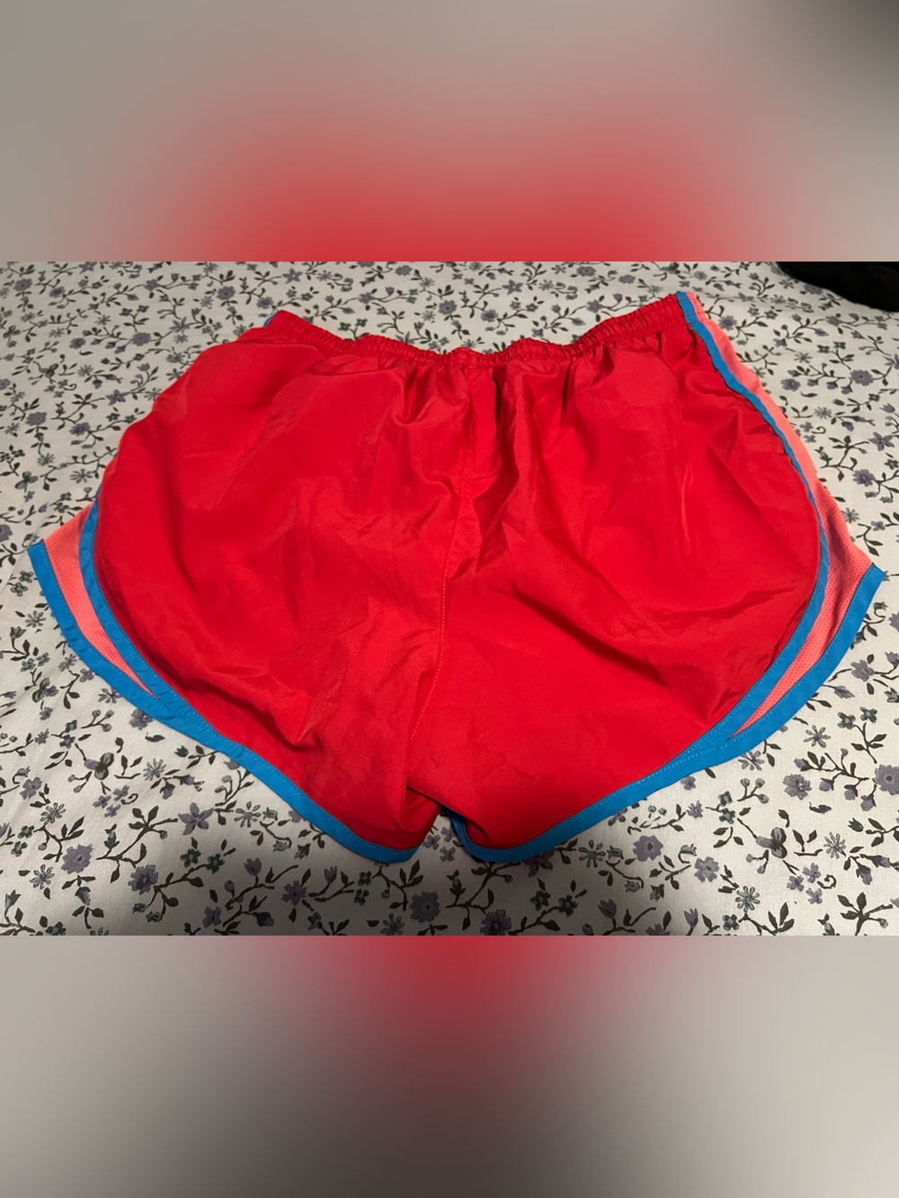 Nike Dri-Fit Athletic Running Shorts with Blue Trim - Picture 3 of 3